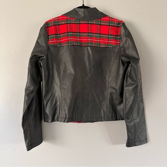 Collections by‎ Bernardo Faux Leather Jacket with Plaid - Picture 9 of 10